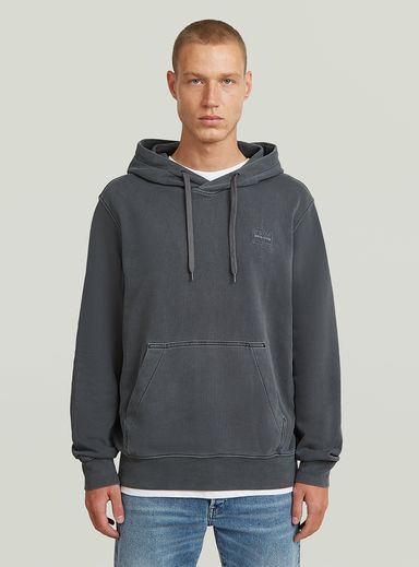 Logo Overdyed Hooded Sweat